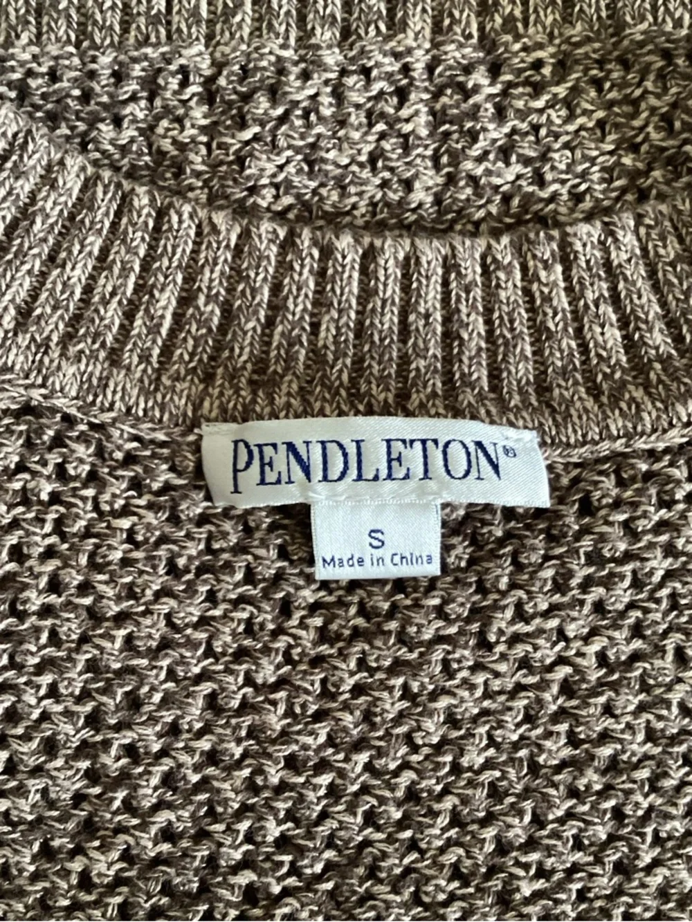 Pendleton Taupe Short-Sleeve Crew Sweater - Picture 5 of 6